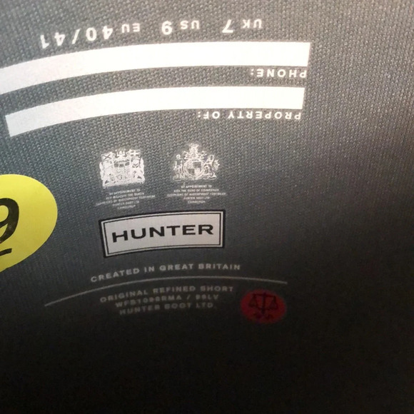 New Hunter Refined Slim Fit Short Rain Boots Gray Wellies, Wellingtons 9 - Picture 6 of 10